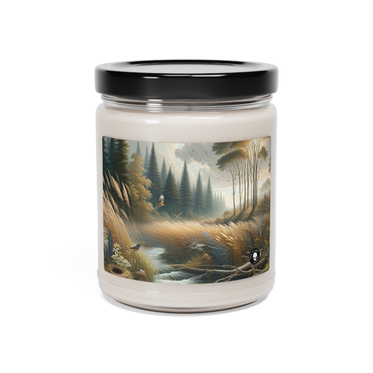 "Rebirth and Decay: A Sustainable Art Installation" - The Alien Scented Soy Candle 9oz Environmental Art