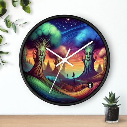 "Whispering Trees: Secrets of the Mystic Forest" - The Alien Wall Clock