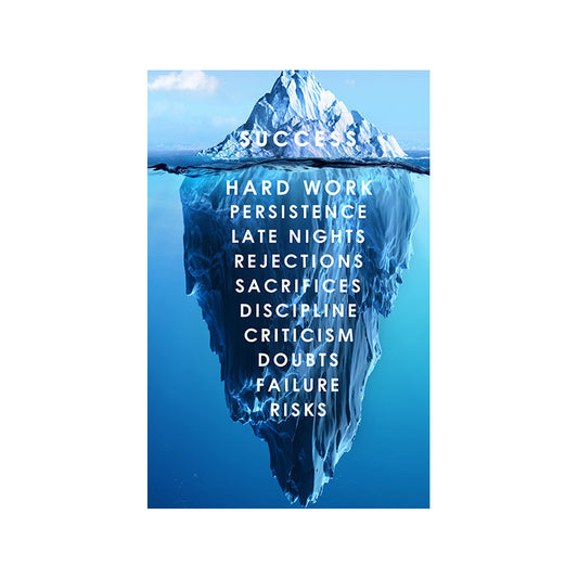 Peinture sur toile avec proverbes anglais Iceberg réussi