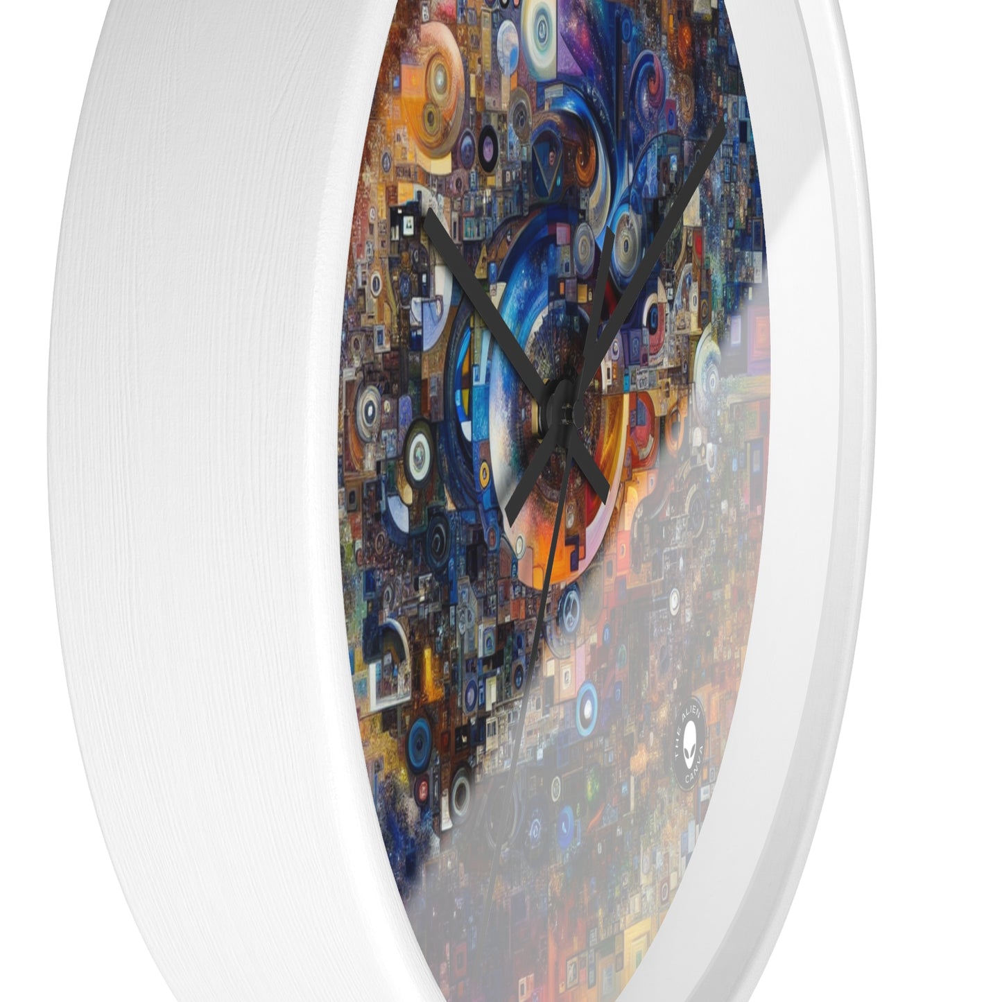"Perception déformée : un commentaire postmoderne sur la réalité" - L'horloge murale extraterrestre Art postmoderne
