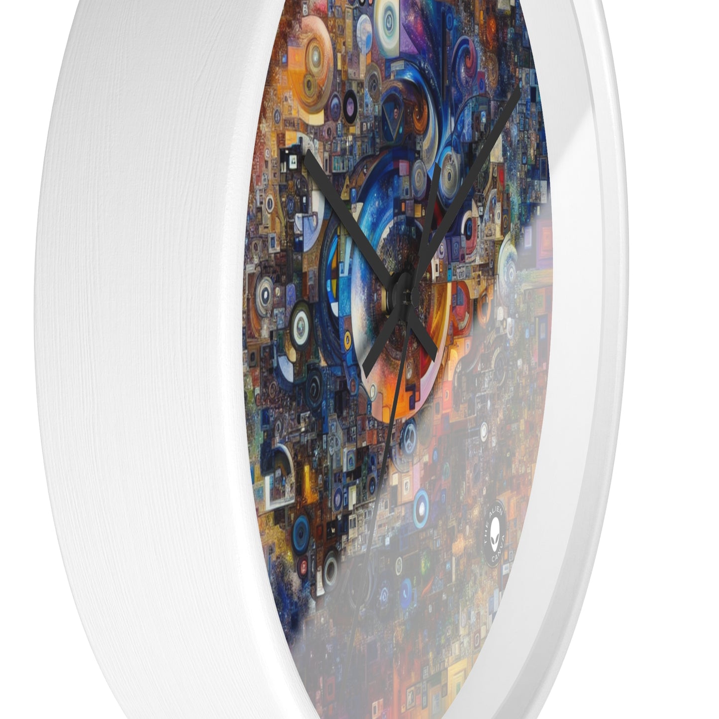 "Perception Distorted: A Postmodern Commentary on Reality" - The Alien Wall Clock Postmodern Art