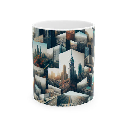 "Enchanted Forest: A Fantasy Montage" - The Alien Ceramic Mug 11oz Photomontage