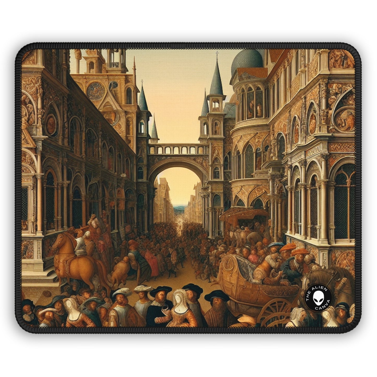 "L'unité dans l'opulence : un banquet des nations de la Renaissance" - The Alien Gaming Mouse Pad Renaissance