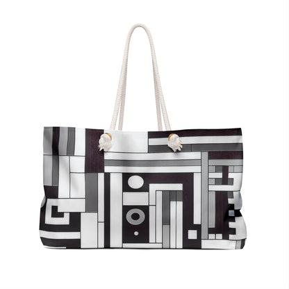 "De Stijl in Black and White" - The Alien Weekender Bag De Stijl Style