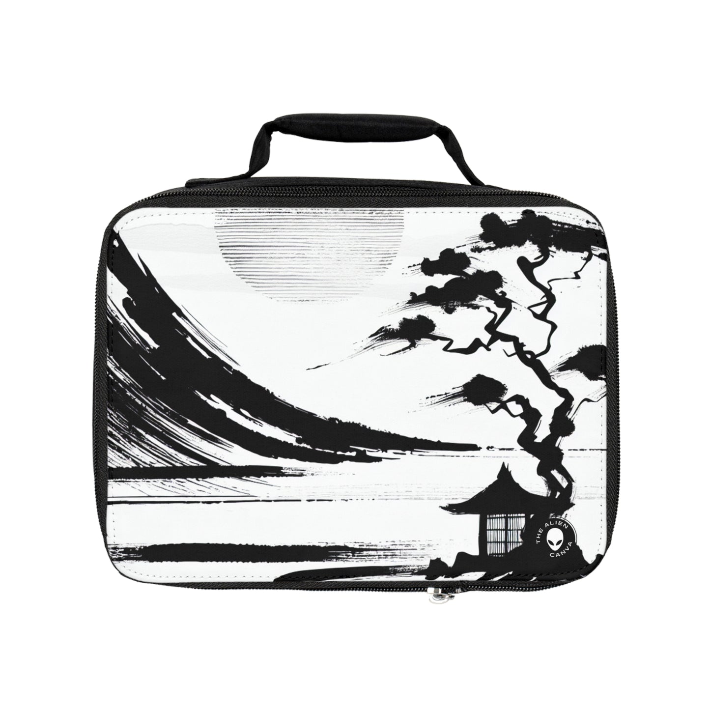 "Harmonie du vent et de l'eau : une peinture à l'encre zen" - Le sac à lunch Alien Peinture à l'encre zen