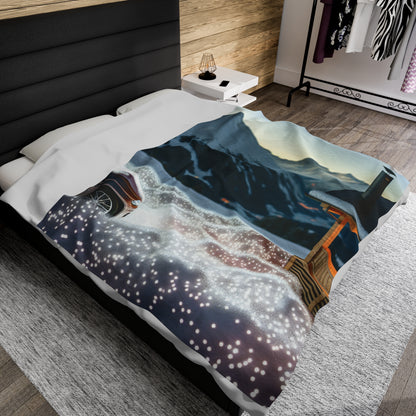 "Winter Hideaway" - The Alien Velveteen Plush Blanket Photorealism Style