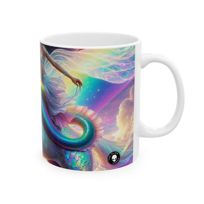 "Mermaid and Unicorn Adventure" - The Alien Ceramic Mug 11oz