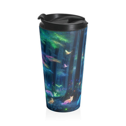 "Enchanted Rainbow Forest" - The Alien Stainless Steel Travel Mug