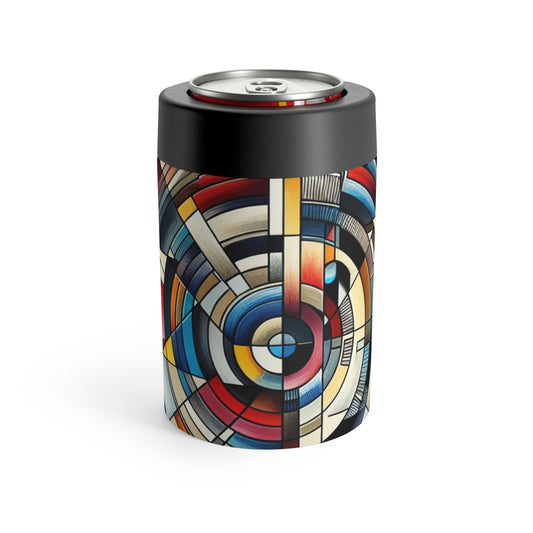 "City Lights: Geometric Nightfall" - The Alien Can Holder Geometric Abstraction