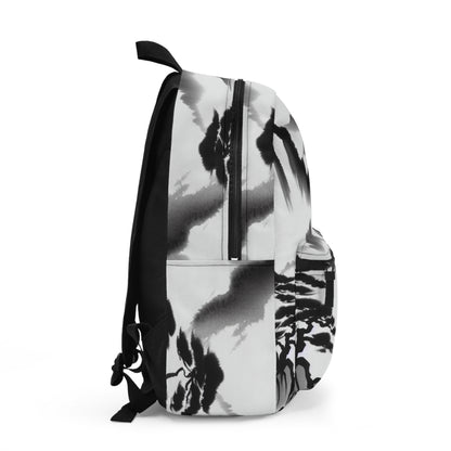 "Mountain Reflection: A Serene Zen Ink Painting" - The Alien Backpack Zen Ink Painting