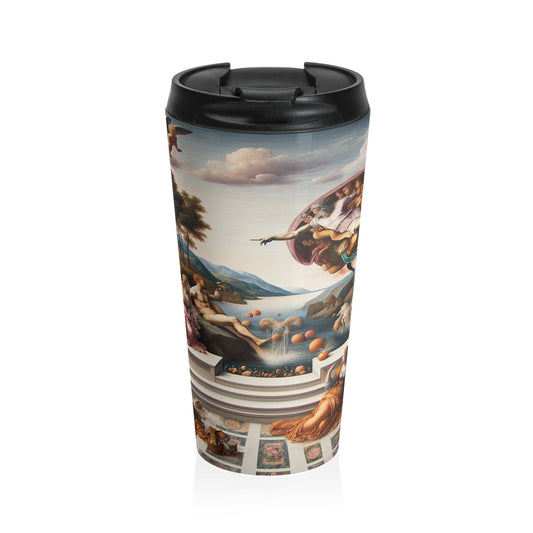 "Divine Enlightenment: A Renaissance Mythological Masterpiece" - The Alien Stainless Steel Travel Mug Renaissance