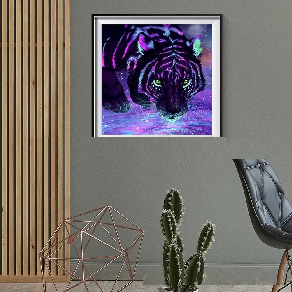 Neon Tiger Art Diamond Painting