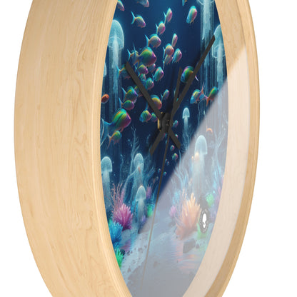 "Neon Dreams: The Underwater Wonderland" - The Alien Wall Clock