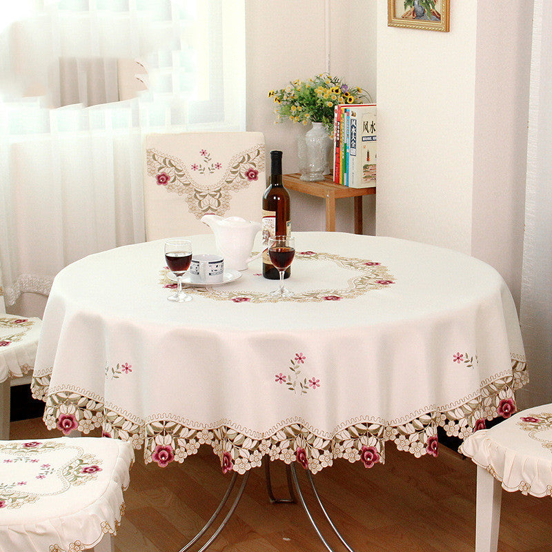 High-end embroidered tablecloth