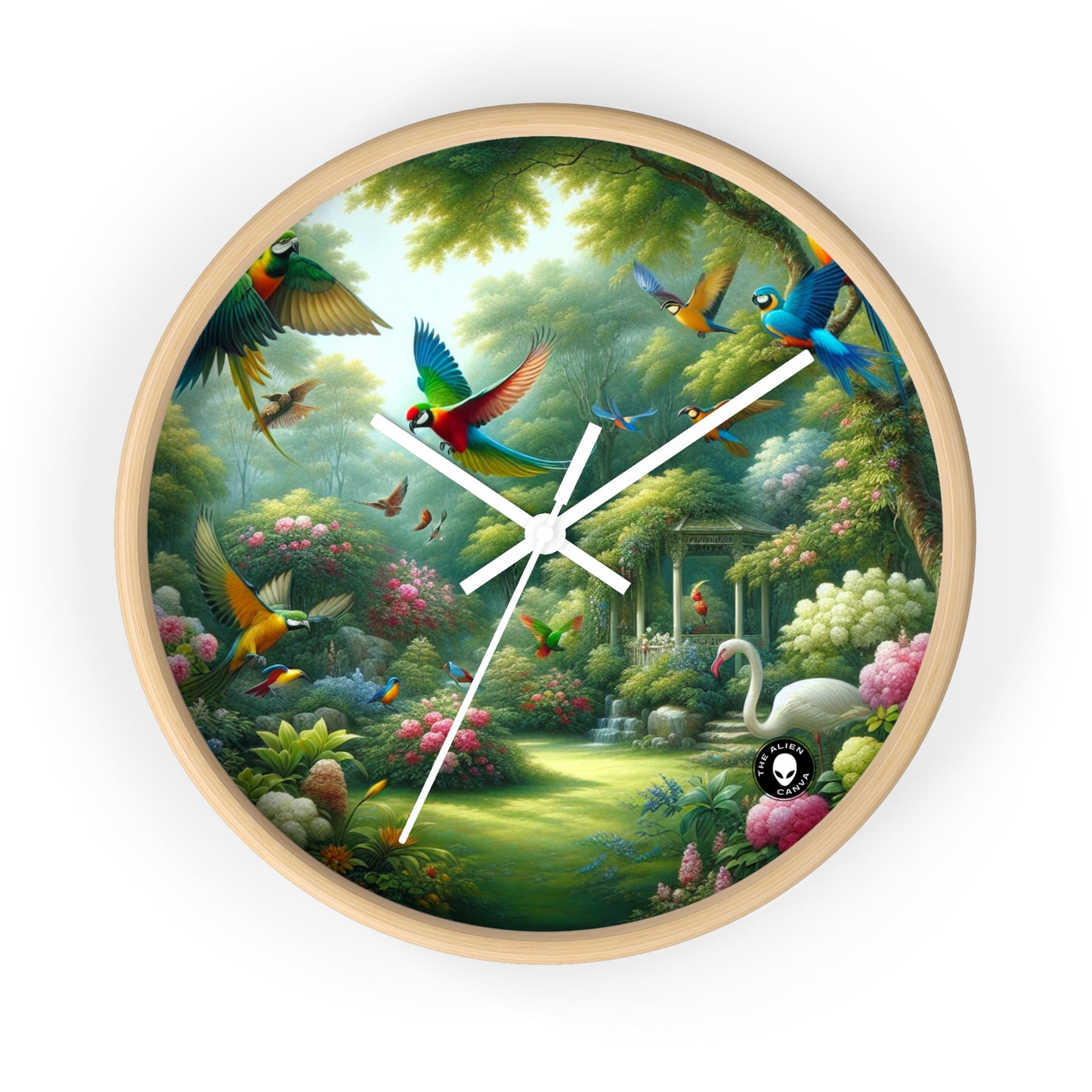 "Exotic Bird Haven" - L'horloge murale extraterrestre