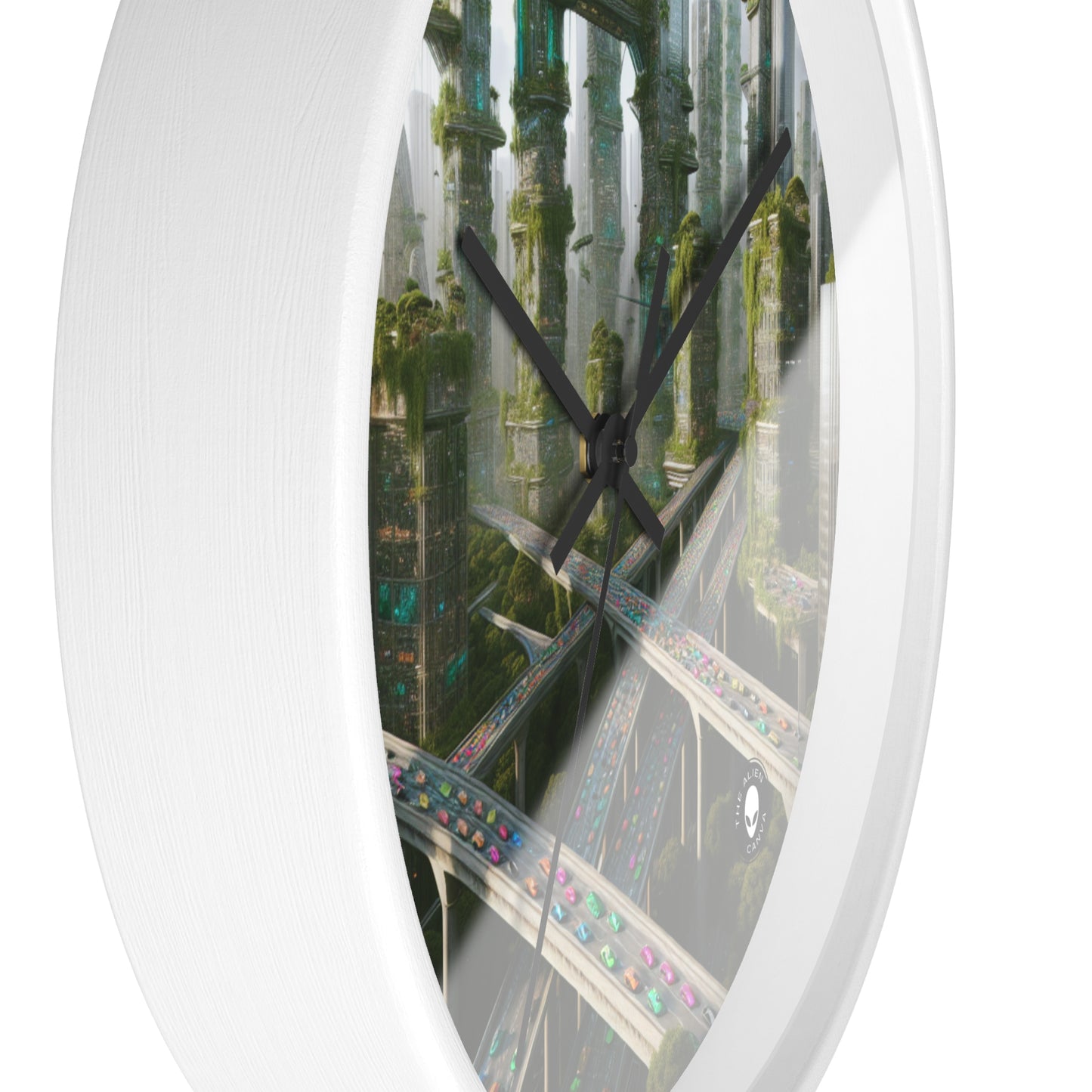 "Futuristic Utopia: Nature and Technology in Harmony" - The Alien Wall Clock