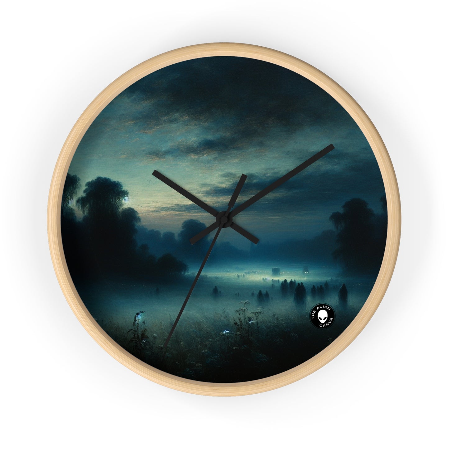 "Misty Twilight : un voyage tonaliste dans une sérénité silencieuse" - The Alien Wall Clock Tonalism