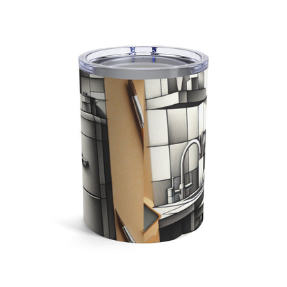 "Cubist Kitchen Collage" - The Alien Tumbler 10oz Cubism Style