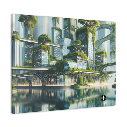 "Nature's Fusion : Un paysage urbain futuriste" - The Alien Canva