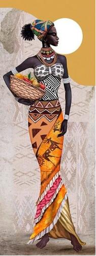 Home Fashion Creative African Woman Diamond Painting