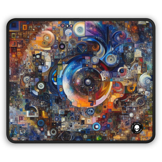 "Perception Distorted: A Postmodern Commentary on Reality" - The Alien Gaming Mouse Pad Postmodern Art
