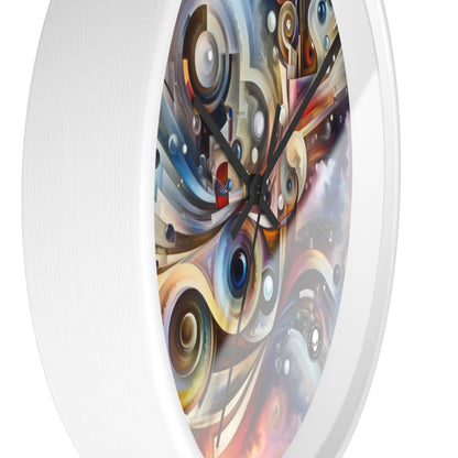 "Nature's Mechanical Symphony" - The Alien Wall Clock Abstract Surrealism