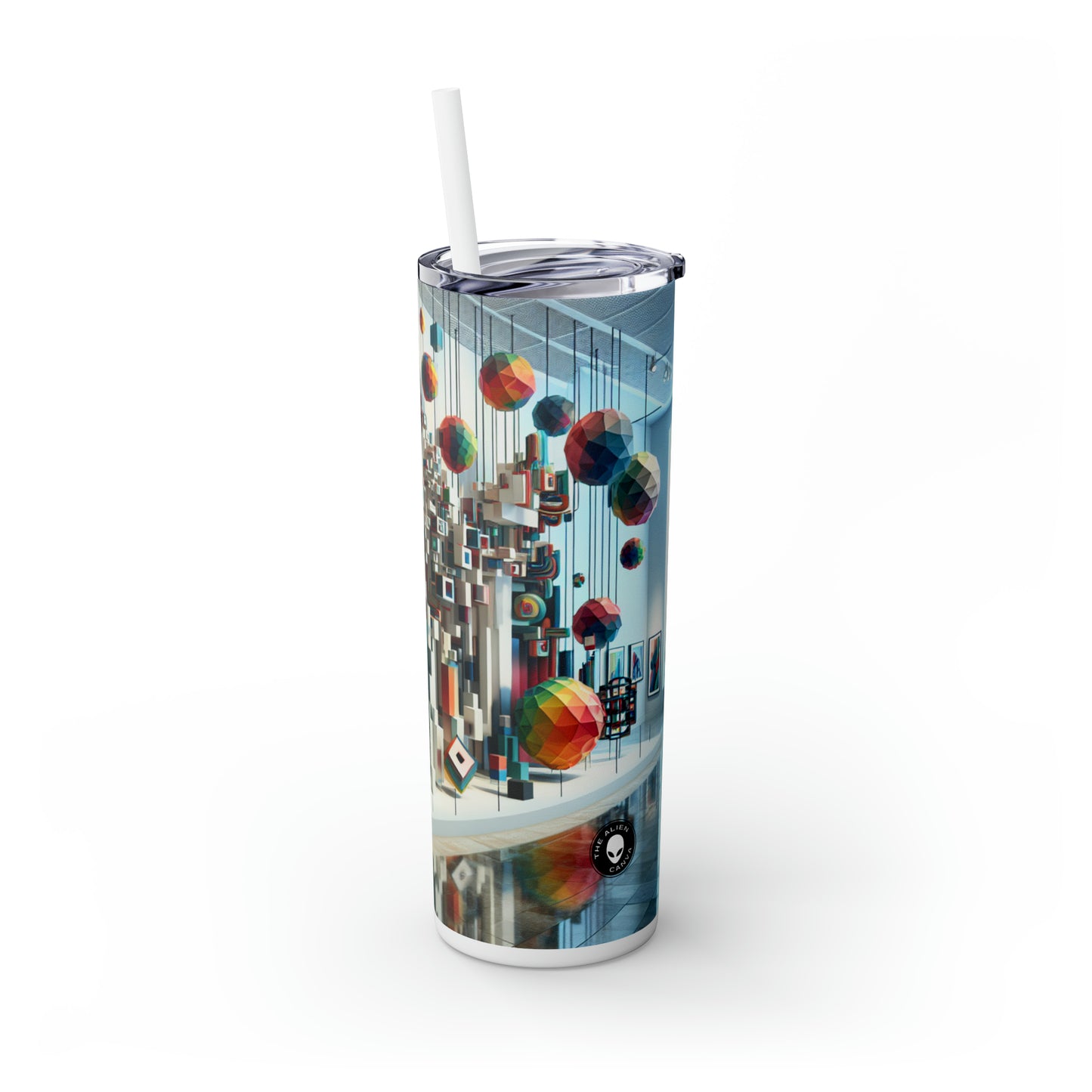 "Dreamscape : une expérience interactive de son et de lumière" - The Alien Maars® Skinny Tumbler with Straw 20oz Art d'installation