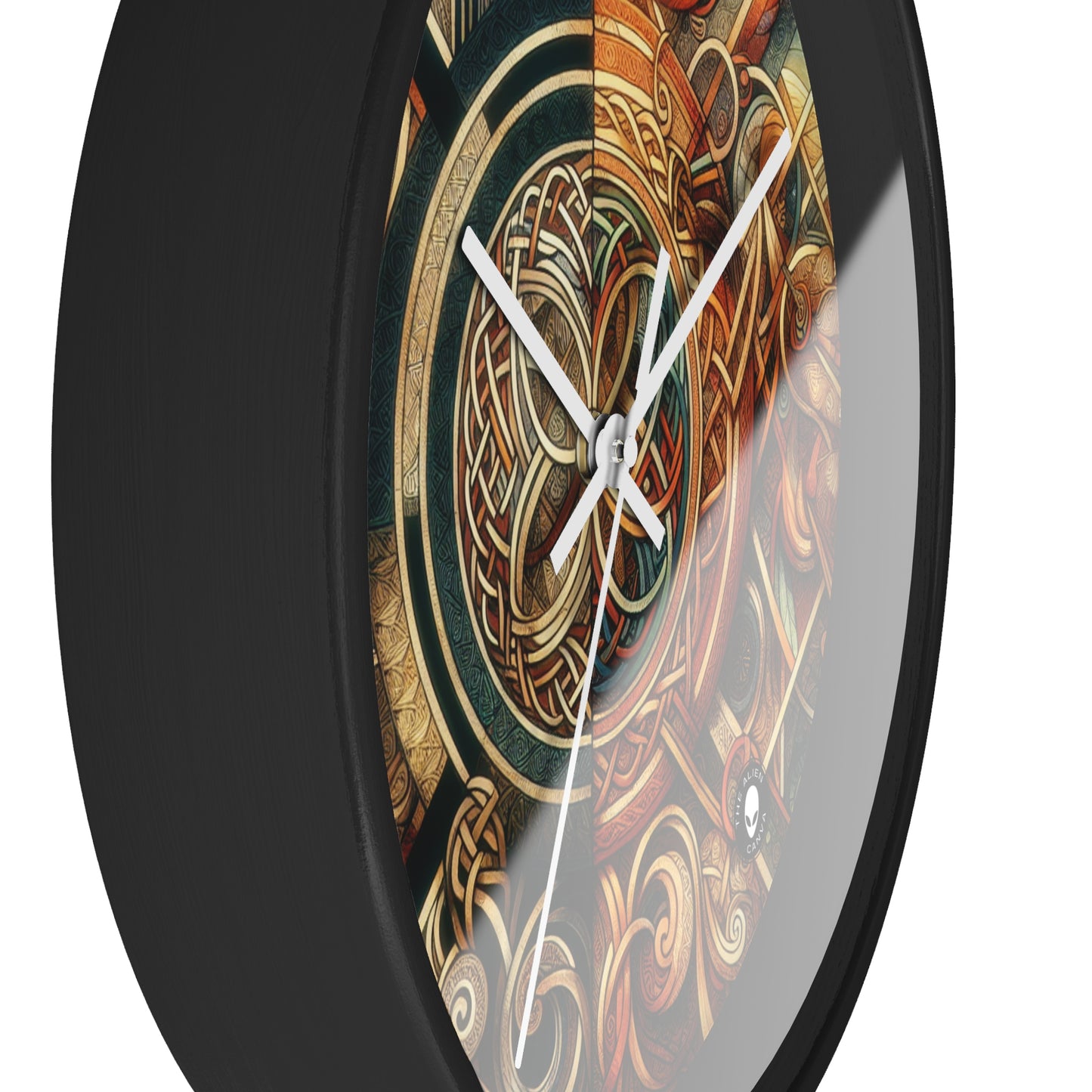 "Metamorphic Threads: Exploring Transformation through Celtic Knot Art" - The Alien Wall Clock Celtic Art