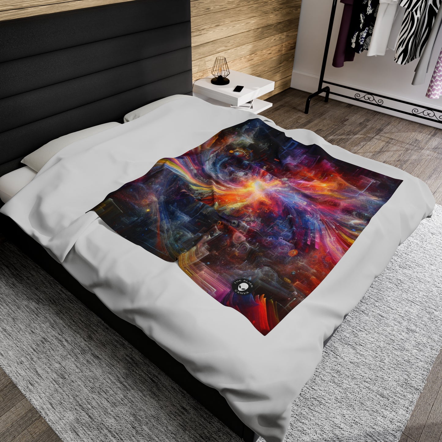 "Chromatic Sundown: Time-Lapse Sky Art" - The Alien Velveteen Plush Blanket Video Art