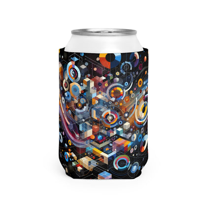 "A Geometric Moment In Time" - The Alien Can Cooler Sleeve Digital Art