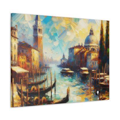 "Serenity in the City: Capturing the Golden Hour" - The Alien Canva Impressionism