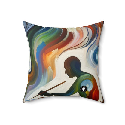 "Stirrings of the Soul" - The Alien Spun Polyester Square Pillow Expressionism