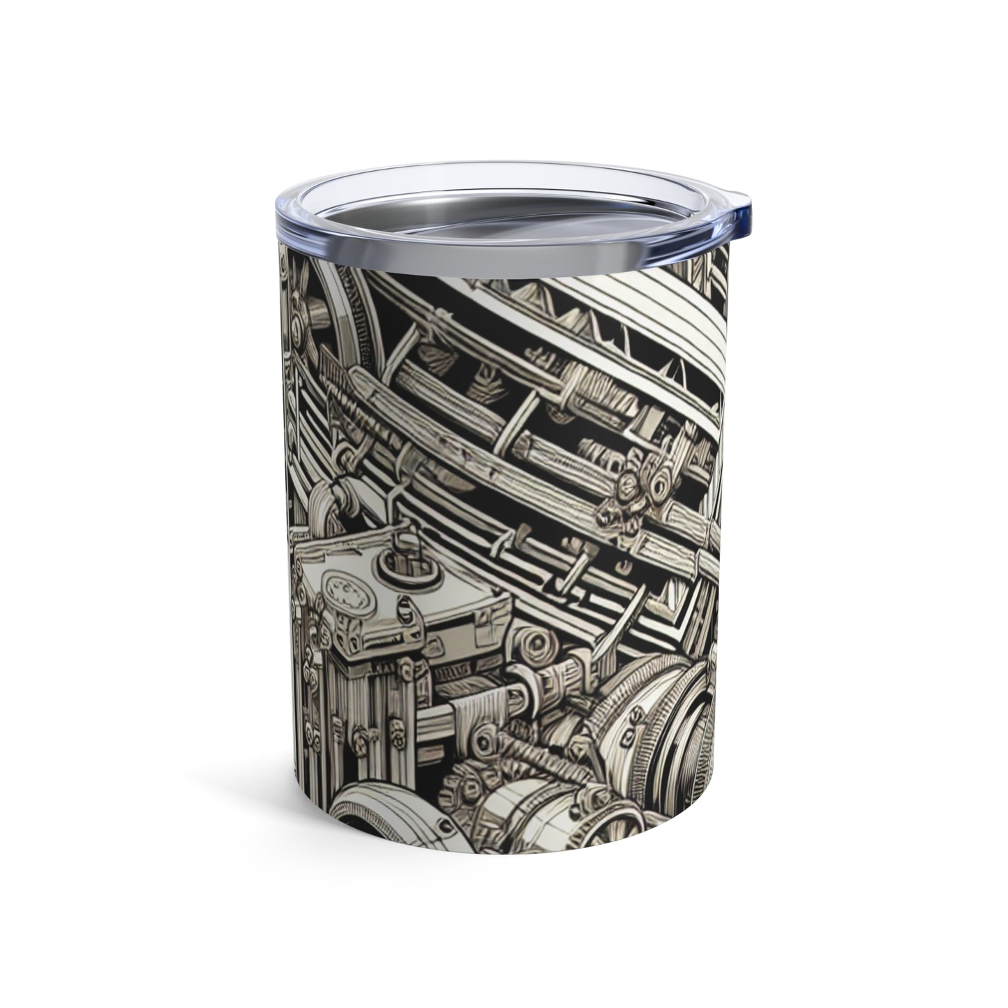 "Urban Precision: Modern City at Sunset" - The Alien Tumbler 10oz Precisionism