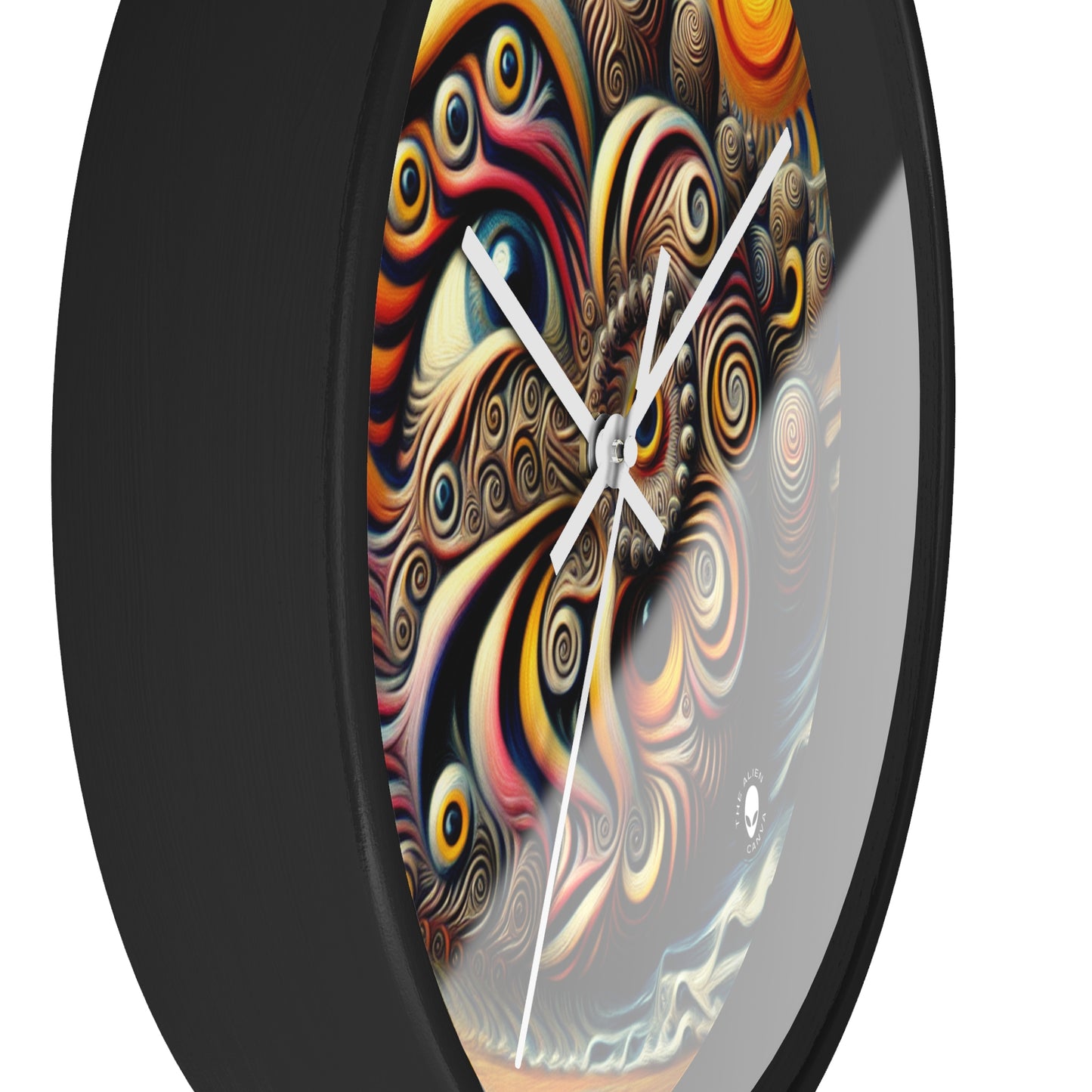 "Time Island's Dreamlike Dance" - The Alien Wall Clock Surrealism