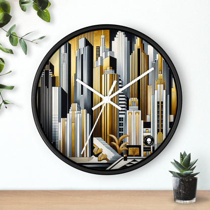 "Artistic Deco Dreamscape" - L'Horloge Murale Alien Art Déco