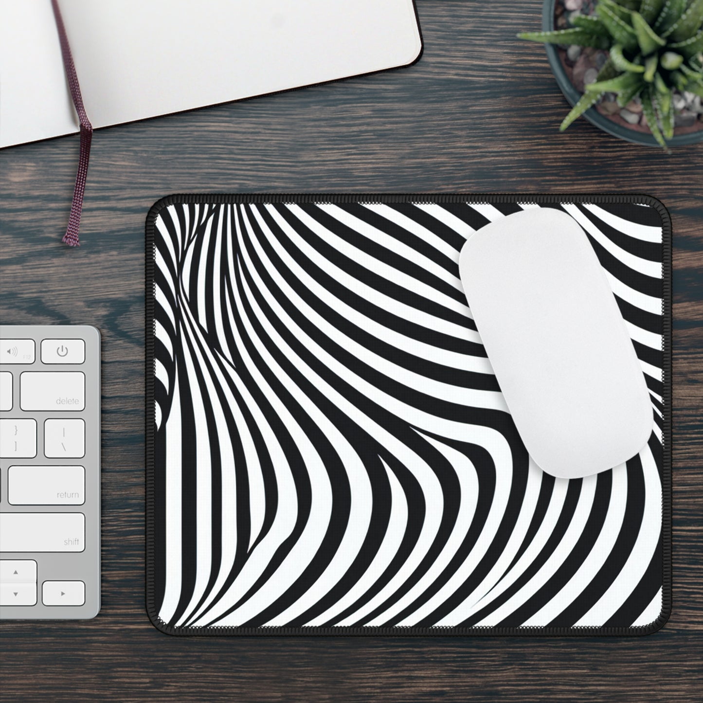 "Optical Illusion Wave" - The Alien Gaming Mouse Pad Op Art Style