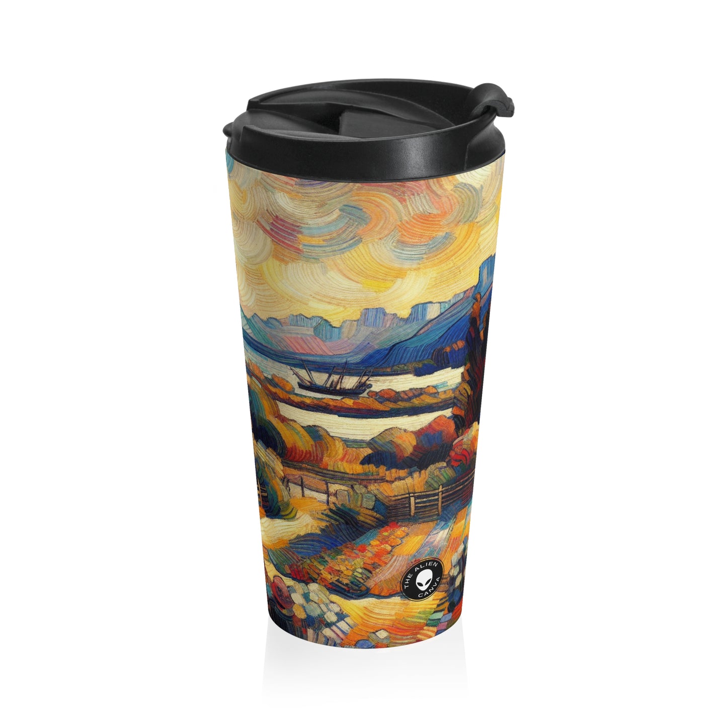 "Nature's Kaleidoscope: A Vivid Fauvism Exploration of the Animal Kingdom" - The Alien Stainless Steel Travel Mug Fauvism