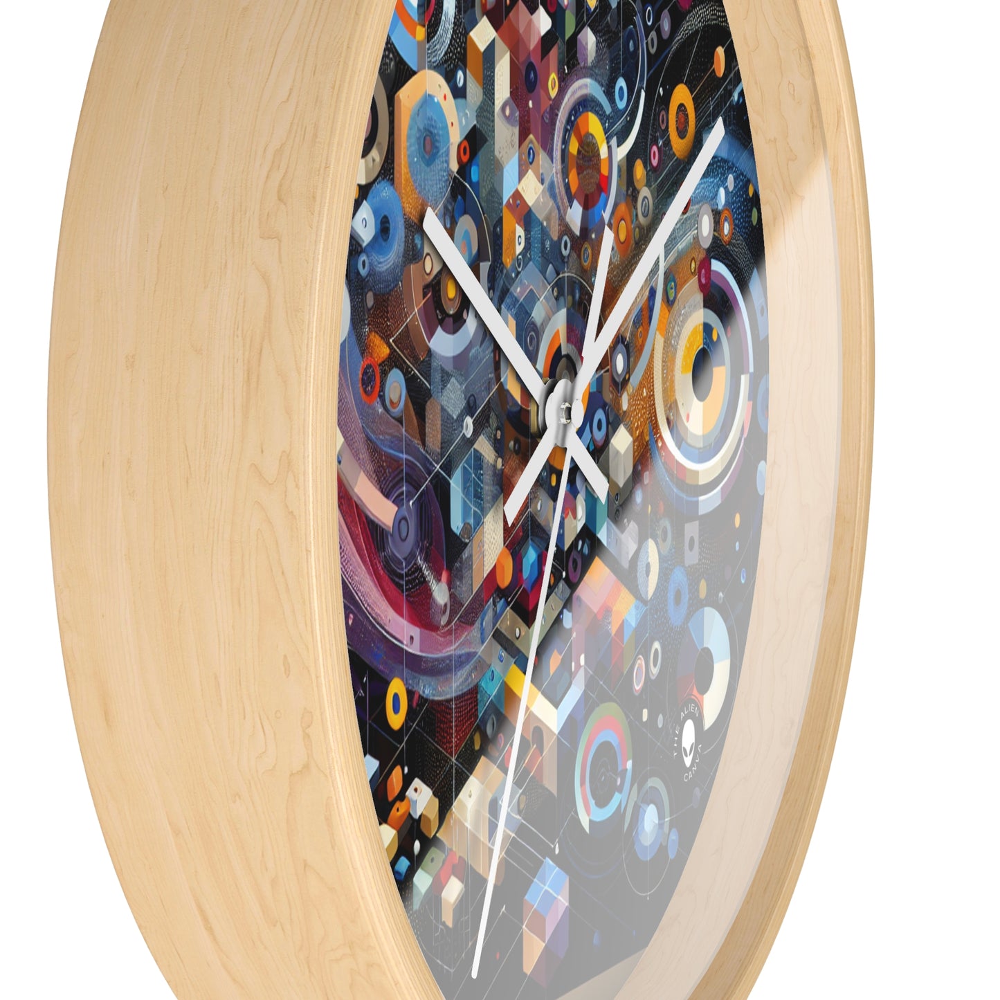 "A Geometric Moment In Time" - The Alien Wall Clock Digital Art