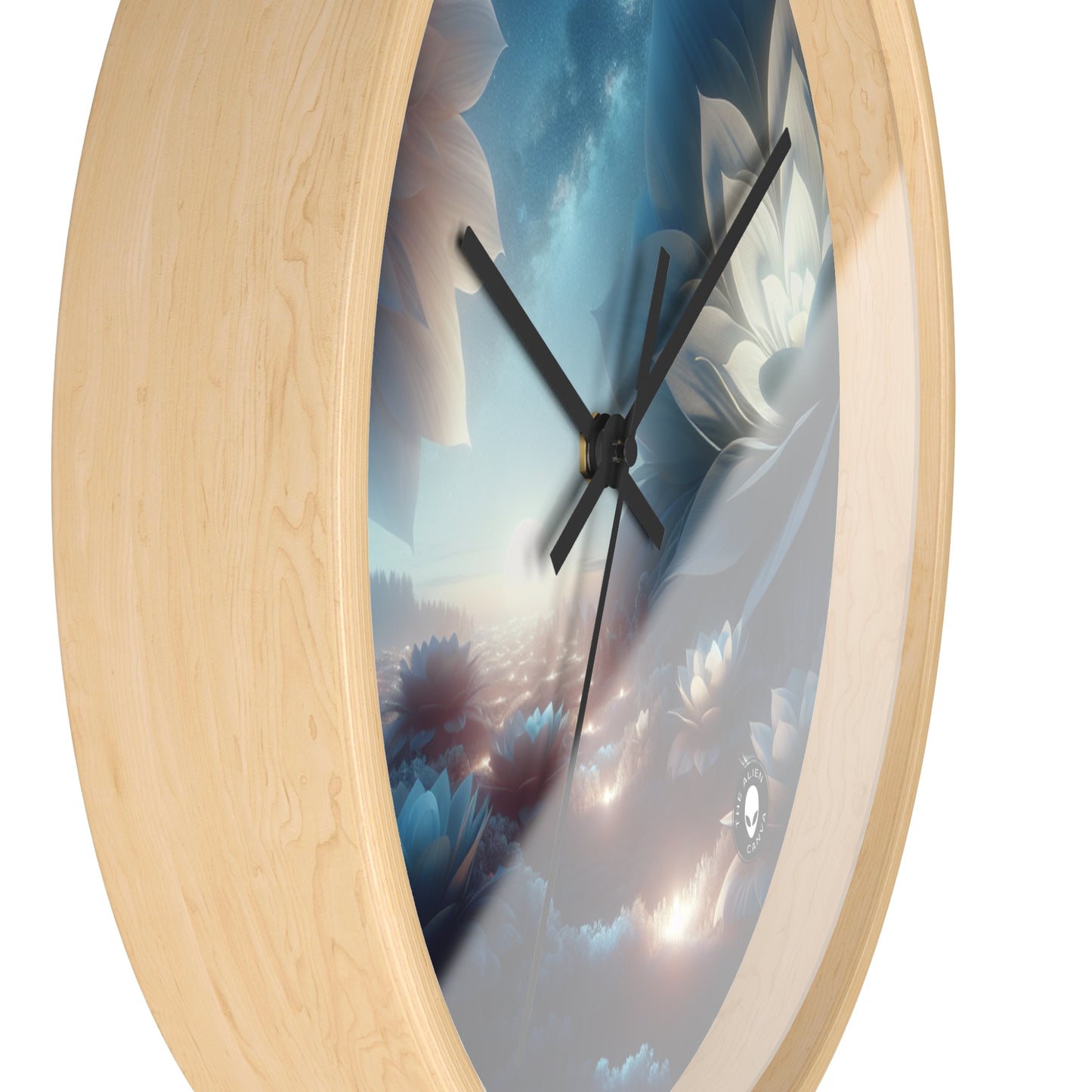 « Midnight Blooms : la lueur des fleurs géantes » – L'horloge murale Alien