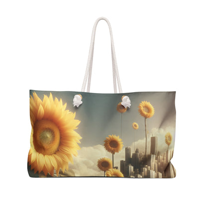 "Ethereal Sky: The City of Clouds and Sunflowers" - The Alien Weekender Bag