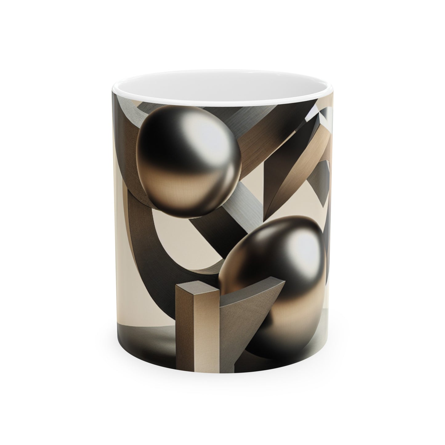 "Harmony in Nature: A Modernist Interpretation" - The Alien Ceramic Mug 11oz Modernist Sculpture