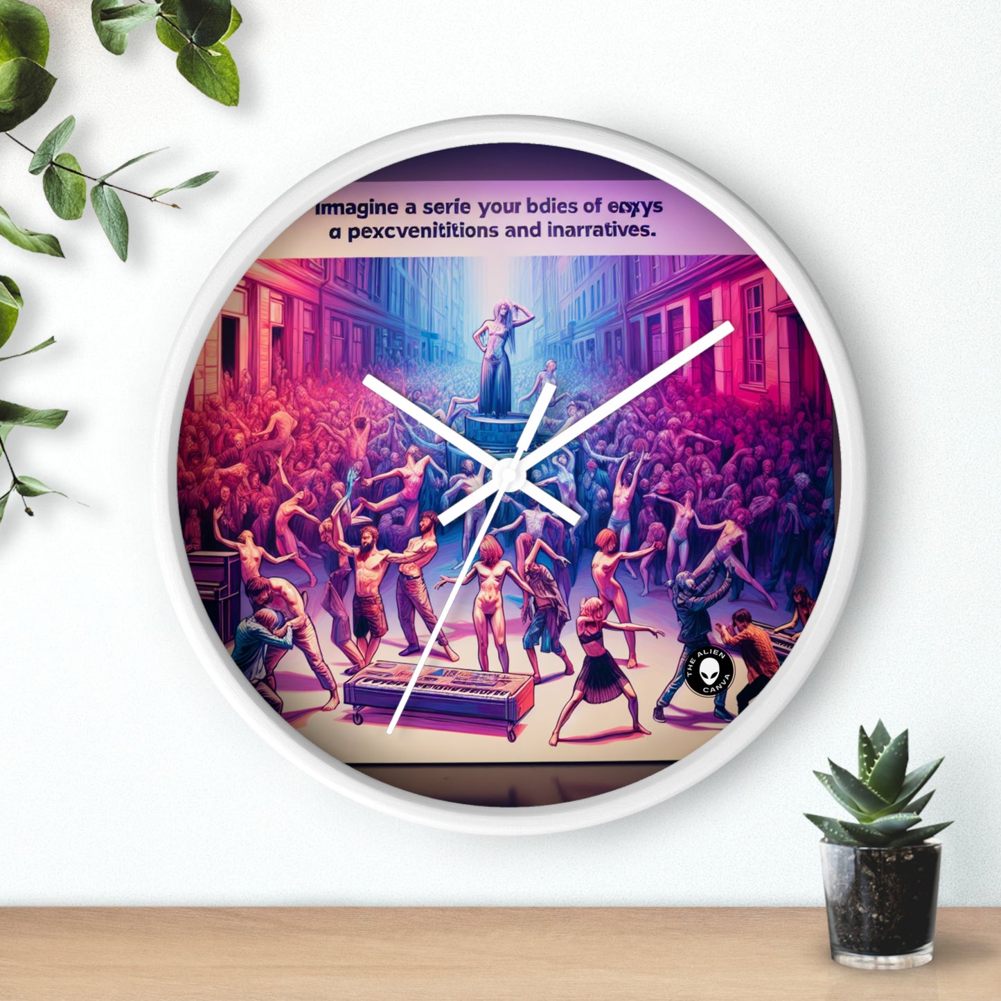 "Nature's Dance: An Immersive Visual Performance" - The Alien Wall Clock Performance Art