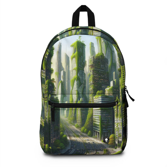 "Nature's Resurgence: A Futuristic Cityscape" - The Alien Backpack