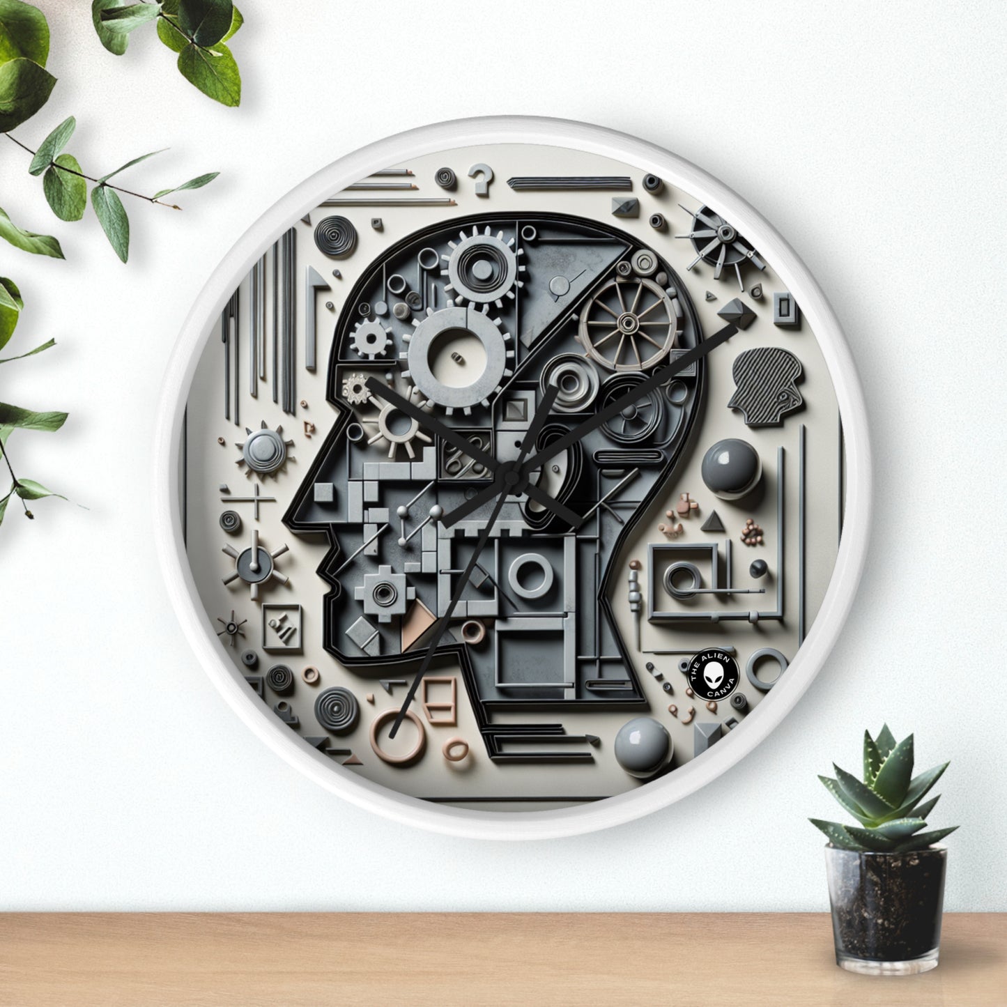 "Capas temporales: el viaje de la vida a través de imágenes abstractas" - El arte conceptual del reloj de pared alienígena