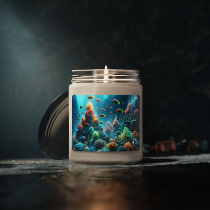 "Neon Reef: A Surreal Underwater Symphony" - The Alien Scented Soy Candle 9oz