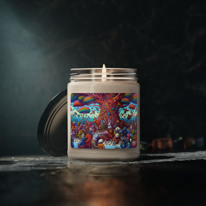 "Animal Tea Party in a Rainbow Wonderland" - The Alien Scented Soy Candle 9oz