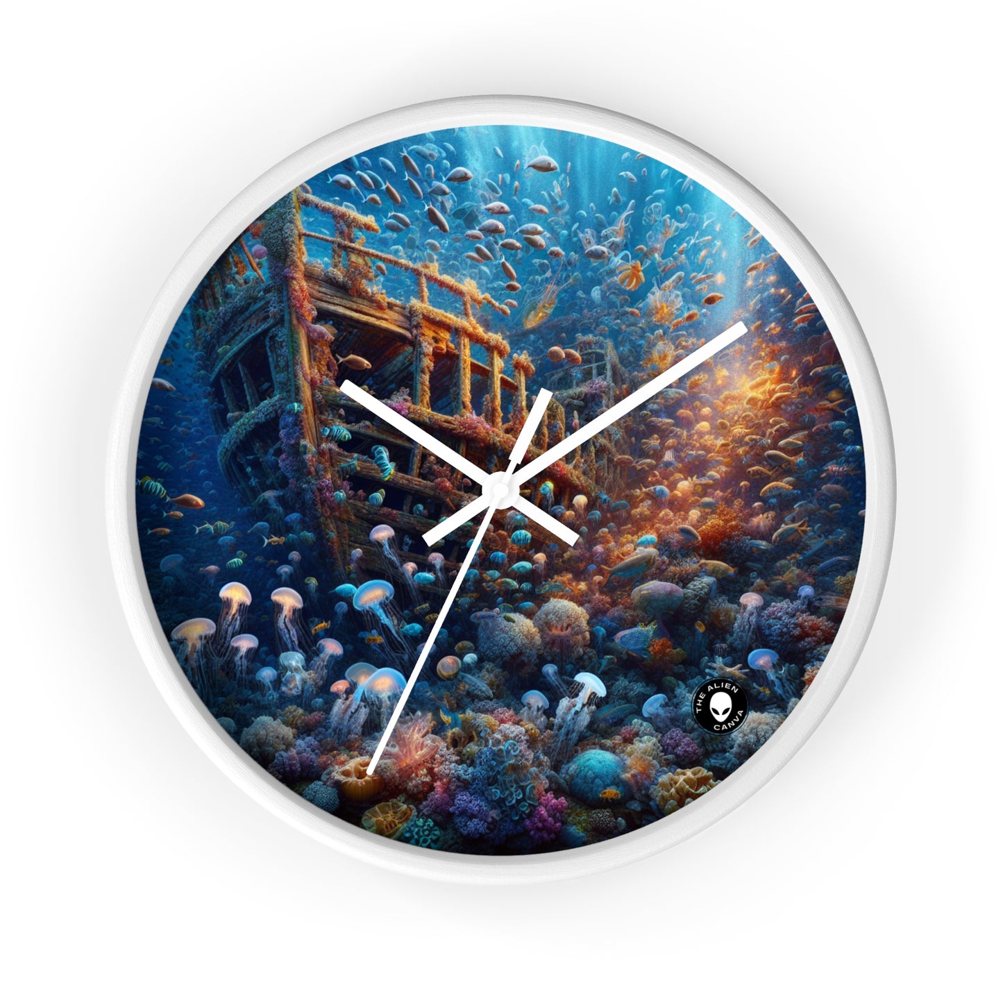 "Enigmatic Underwater World" - The Alien Wall Clock