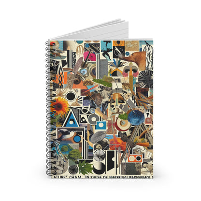 "Mysterious Poetry of the Natural World" - The Alien Spiral Notebook (Ruled Line) Dadaism Style