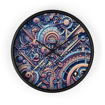"Chaos & Order: A Dynamic Dance of Colors and Patterns" - The Alien Wall Clock Algorithmic Art