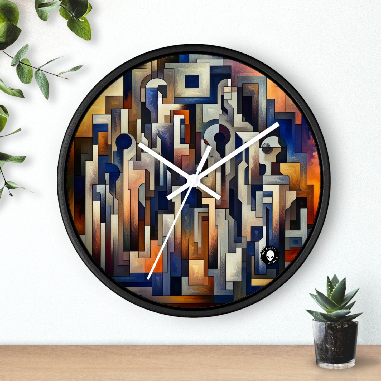 "Enigma Realms: Un mundo de belleza surrealista" - El arte metafísico del reloj de pared alienígena